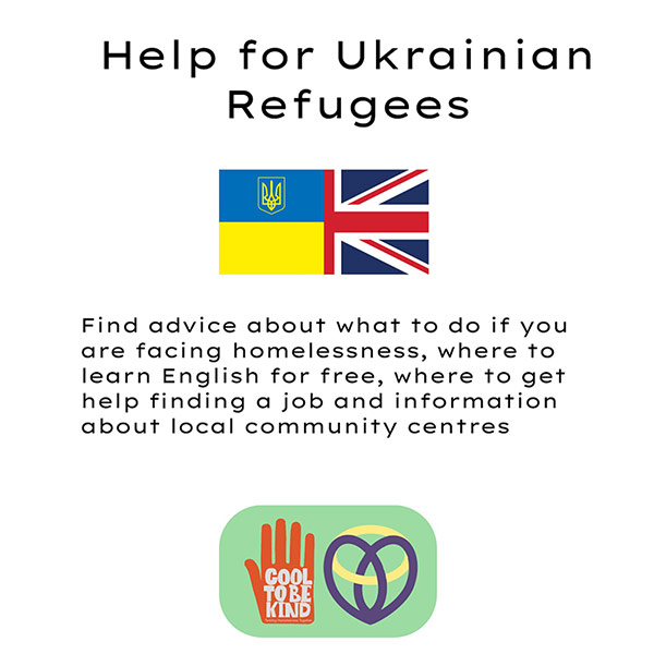 Street Support Chelmsford Help for Ukraininan Refugees banner